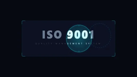 ISO 9001 Quality Management System Motion Graphics Stock Footage 341416037