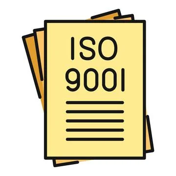 Iso 9001 quality management system certification document Stock Illustration