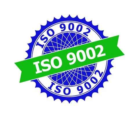 ISO 9002 Bicolor Clean Rosette Template for Stamps Stock Illustration