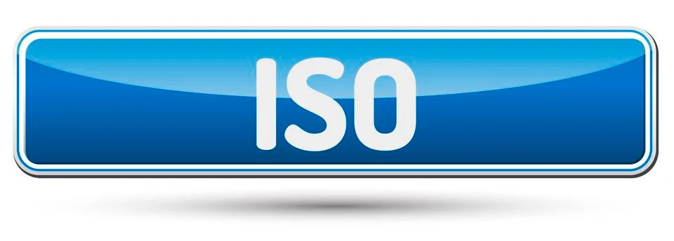 ISO - Abstract beautiful button with text. Stock Illustration