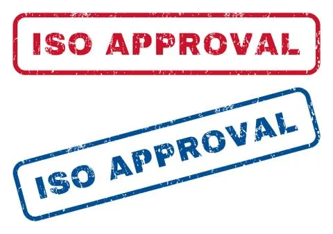 ISO Approval Rubber Stamps Stock Illustration