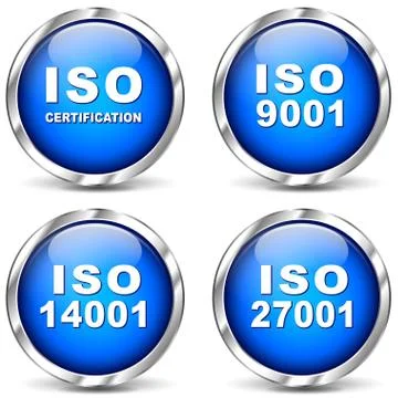 Iso certification icons Stock Illustration