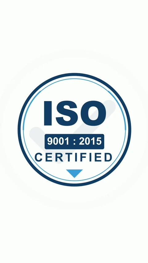  ISO certified badge with animated circle Stock Footage 328492851