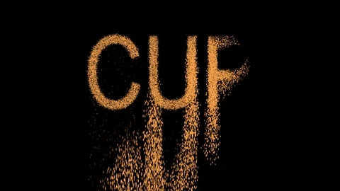 ISO code currency CUP appears from the sand, then crumbles. Alpha channel 스톡 동영상 90613505