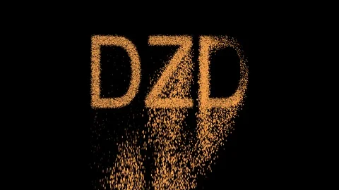 ISO code currency DZD appears from the sand, then crumbles. Alpha channel 스톡 동영상 90648990
