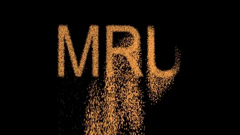 ISO code currency MRU appears from the sand, then crumbles. Alpha channel 스톡 동영상 90687445