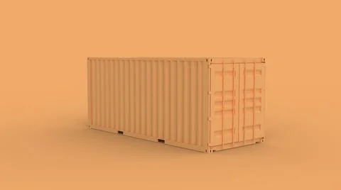 ISO Container 3d image Stock Illustration