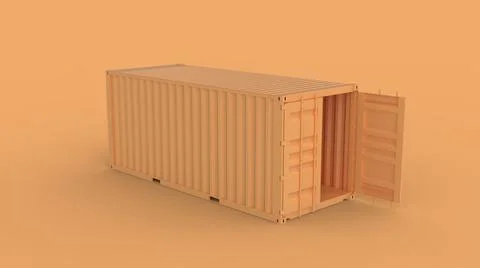 ISO Container 3d image Stock Illustration