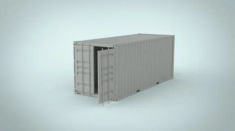 ISO Container 3d image Stock Illustration