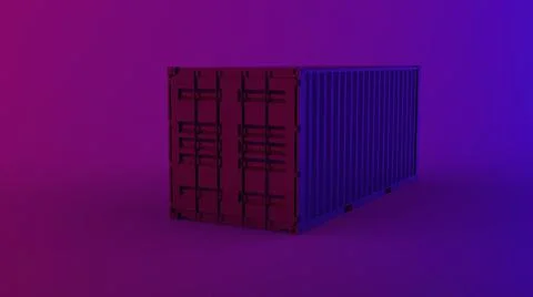 ISO Container 3d image Stock Illustration