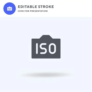Iso icon vector, filled flat sign, solid pictogram isolated on white, logo Stock Illustration