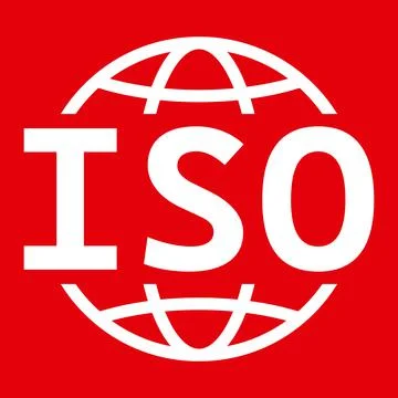 ISO icon vector sign isolated on white background Stock Illustration