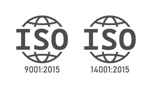 ISO quality standards icon vector sign isolated on white background Stock Illustration