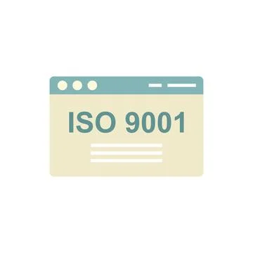Iso standard icon flat vector. Quality policy Stock Illustration