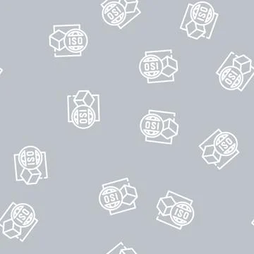 Iso standard production line vector seamless pattern Stock Illustration