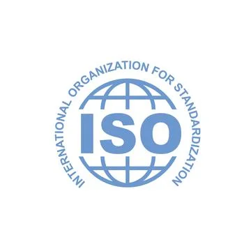 ISO standards icon. Flat ISO standards symbol is isolated Illustrazione stock