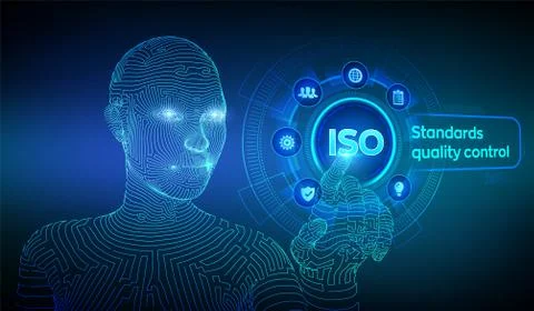 ISO standards quality control assurance warranty business technology concept. Stock Illustration