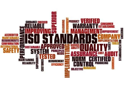 ISO Standards, word cloud concept Stock Illustration