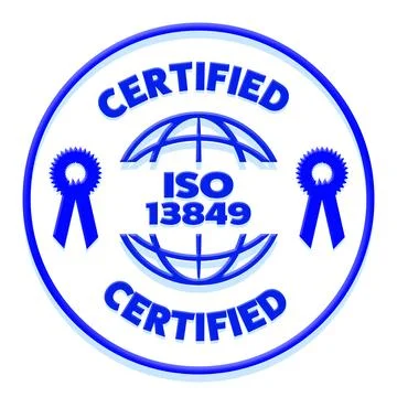 ISO13849 certification stamp for Functional Safety 스톡 일러스트