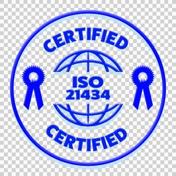ISO21434 certification stamp Illustrazione stock