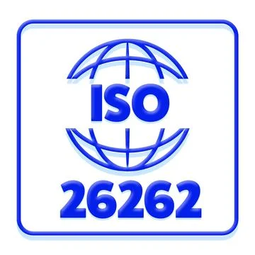 ISO26262 certification stamp for Functional Safety 스톡 일러스트