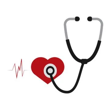 Isoalted stethoscope icon Stock Illustration