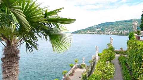 Isola Bella garden plants. Stock Footage