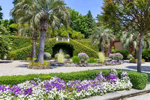 Isola Madre garden, Lake Maggiore, VCO district, Piedmont, Italian Lakes, Italy, Stock Photos