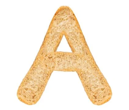 Isolate Bread Alphabet Stock Photos