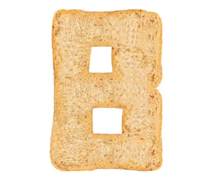 Isolate Bread Alphabet Stock Photos