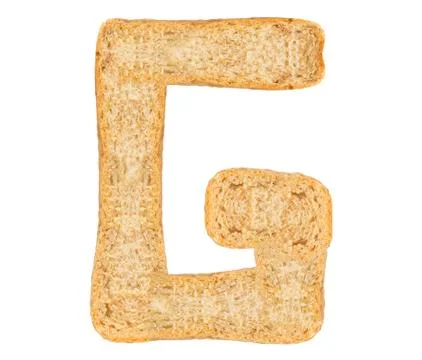 Isolate Bread Alphabet Stock Photos