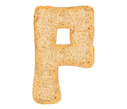 Isolate Bread Alphabet Stock Photos