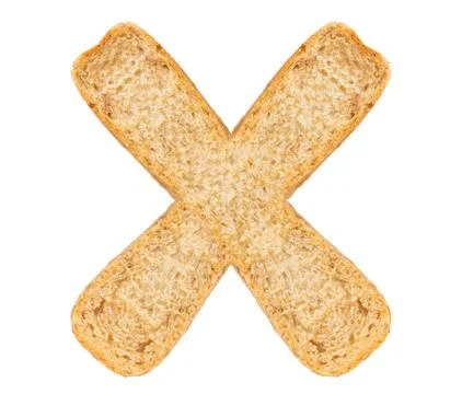 Isolate Bread Alphabet Stock Photos