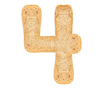 Isolate Bread Number Foto stock