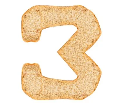 Isolate Bread Number Stock Photos