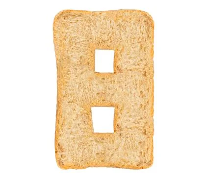 Isolate Bread Number Stock Photos
