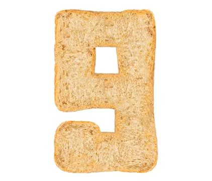 Isolate Bread Number Stock Photos