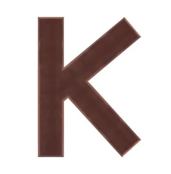 Isolate Chocolate Alphabet Stock Photos