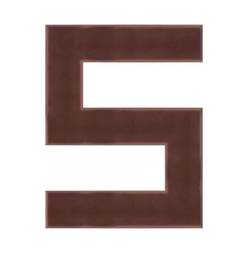 Isolate Chocolate Alphabet Stock Photos