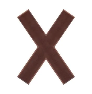 Isolate Chocolate Alphabet Stock Photos