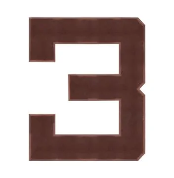 Isolate Chocolate Number on White Background Stock Photos