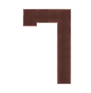 Isolate Chocolate Number on White Background Stock Photos