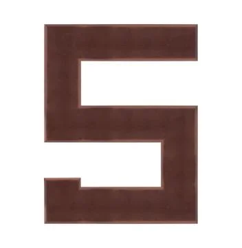 Isolate Chocolate Number on White Background Stock Photos