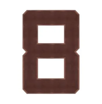 Isolate Chocolate Number on White Background Stock Photos
