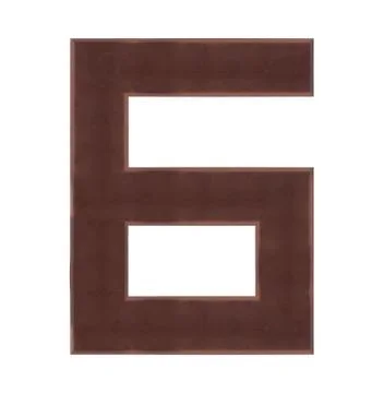 Isolate Chocolate Number on White Background Stock Photos