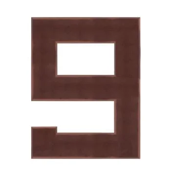 Isolate Chocolate Number on White Background Stock Photos