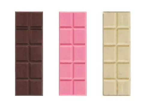 Isolate Chocolate on White Background Stock Photos