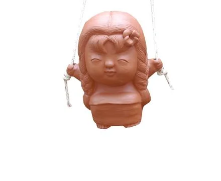 An isolate clay doll Stock Photos