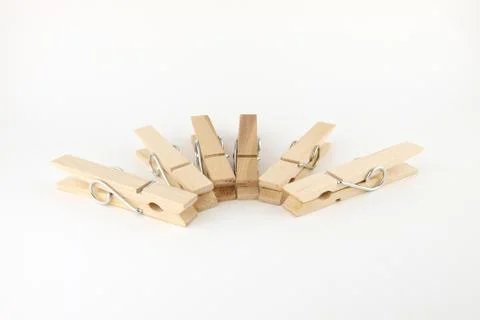 Isolate cloth pegs Stock Photos