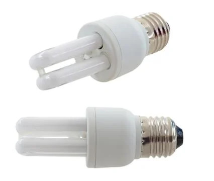 Isolate Compact Fluorescent, Light Bulb Stock Photos